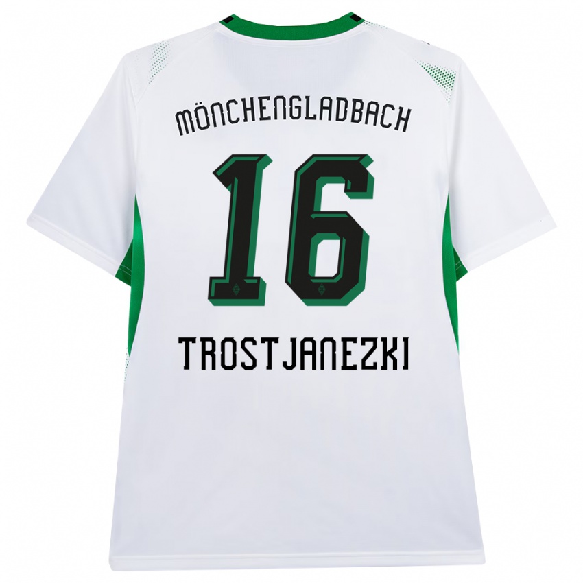 נשים Noel Trostjanezki #16 לבן שחור ירוק ג'רזי ביתית 2026/27 חולצה קצרה