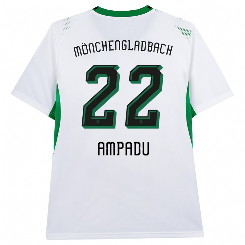 נשים Leon Ampadu #22 לבן שחור ירוק ג'רזי ביתית 2026/27 חולצה קצרה