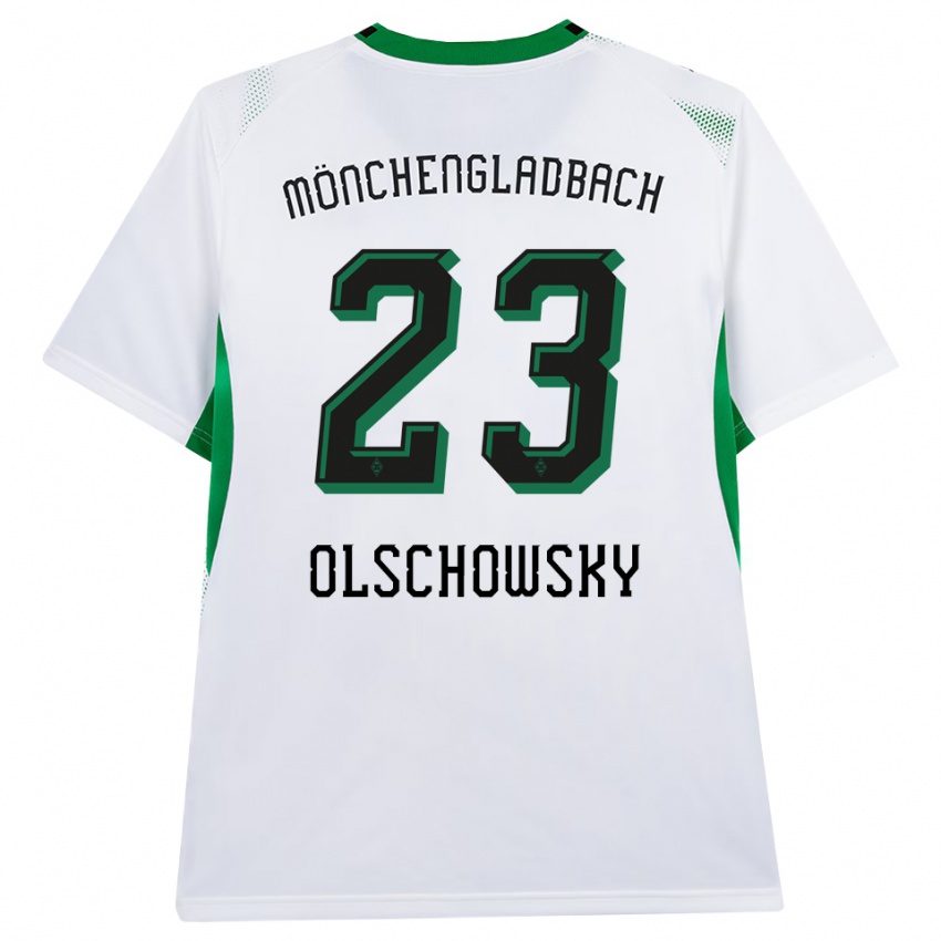 נשים Jan Jakob Olschowsky #23 לבן שחור ירוק ג'רזי ביתית 2026/27 חולצה קצרה