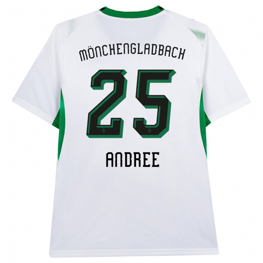 נשים Lukas Andree #25 לבן שחור ירוק ג'רזי ביתית 2026/27 חולצה קצרה