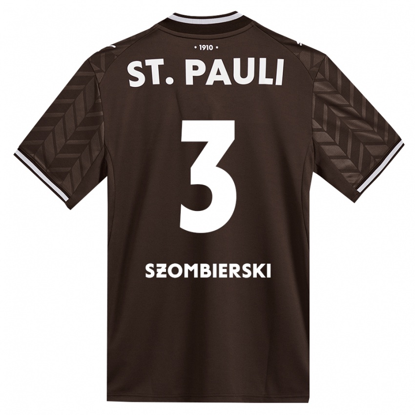 נשים Sebastian Szombierski #3 קפה לבן ג'רזי ביתית 2026/27 חולצה קצרה