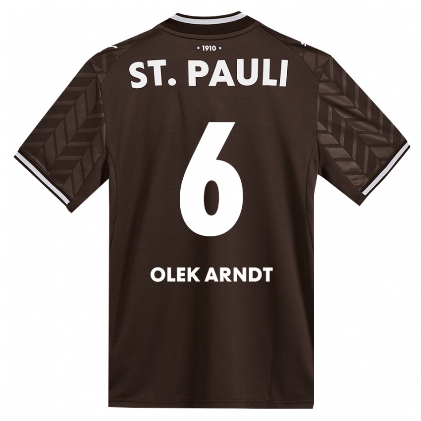 נשים Frederik Olek Arndt #6 קפה לבן ג'רזי ביתית 2026/27 חולצה קצרה