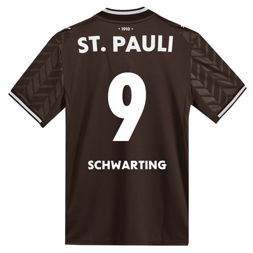 נשים Dominik Schwarting #9 קפה לבן ג'רזי ביתית 2026/27 חולצה קצרה