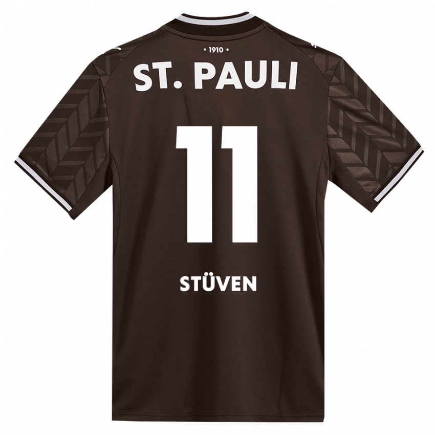 נשים Max Stüven #11 קפה לבן ג'רזי ביתית 2026/27 חולצה קצרה