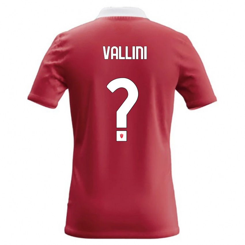 נשים Andrea Vallini #0 אדום לבן ג'רזי ביתית 2026/27 חולצה קצרה
