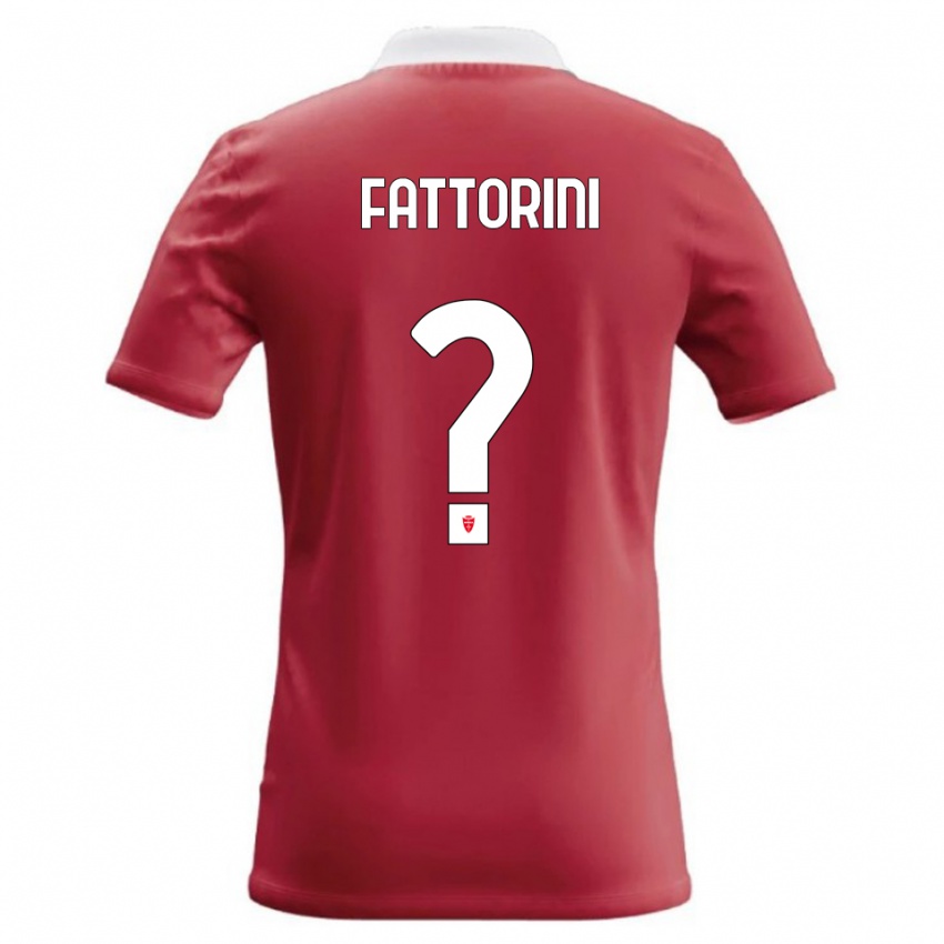 נשים Diego Fattorini #0 אדום לבן ג'רזי ביתית 2026/27 חולצה קצרה