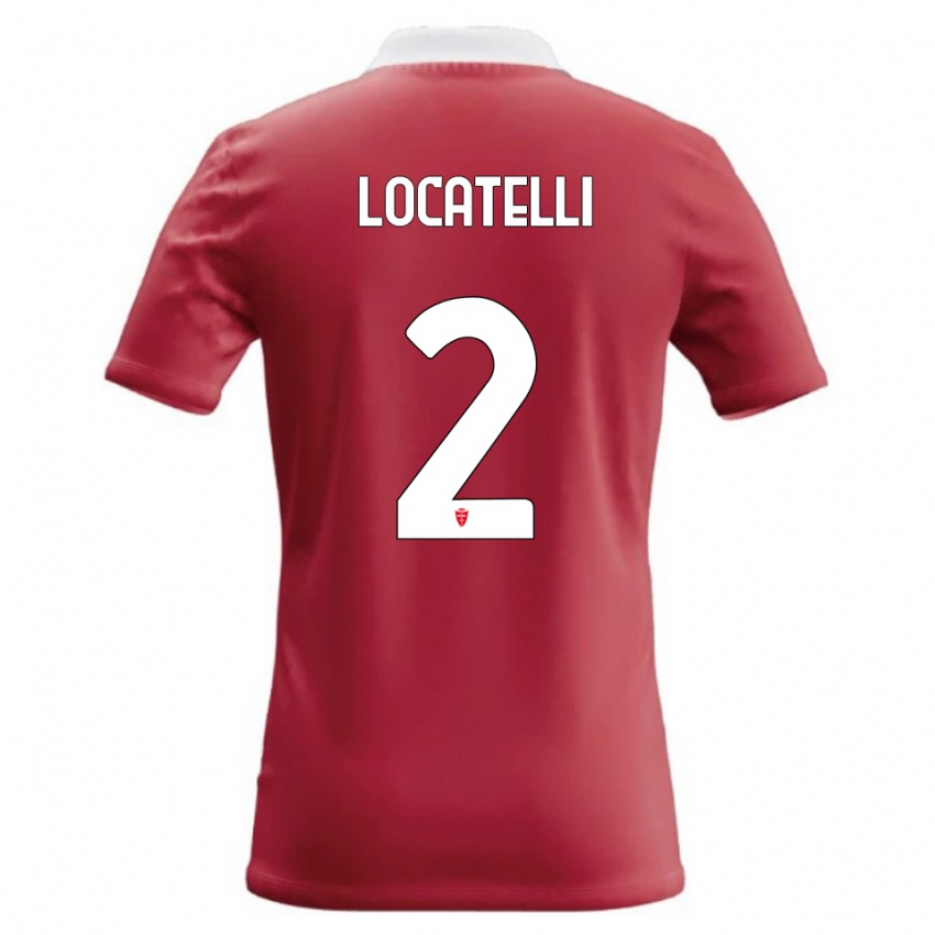 נשים Gabriel Locatelli #2 אדום לבן ג'רזי ביתית 2026/27 חולצה קצרה