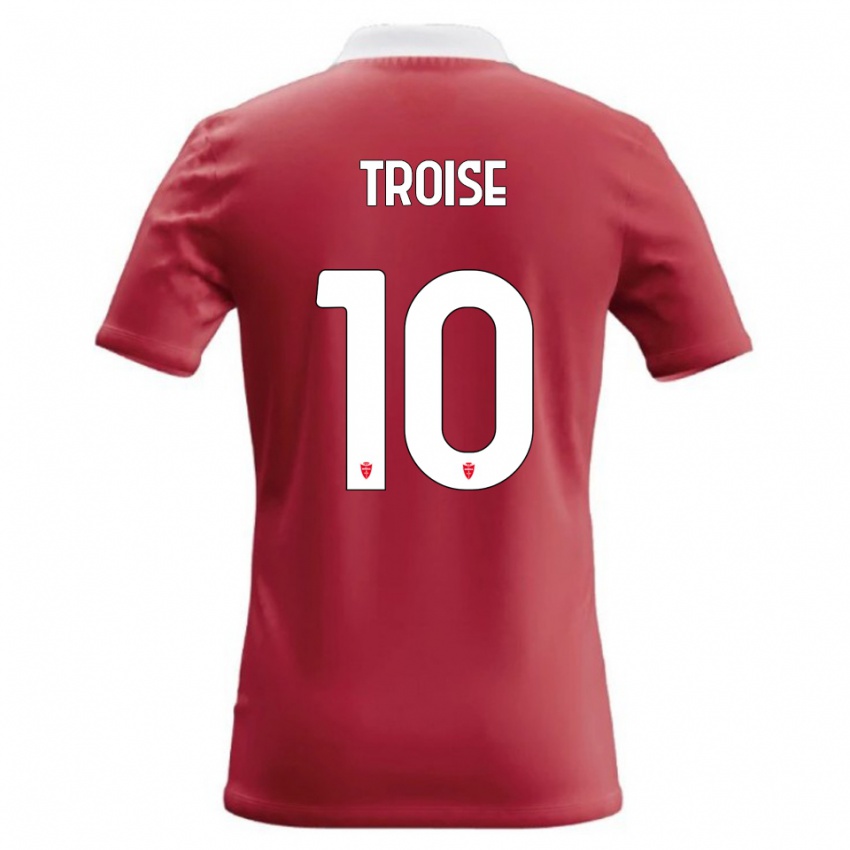 נשים Antonio Troise #10 אדום לבן ג'רזי ביתית 2026/27 חולצה קצרה