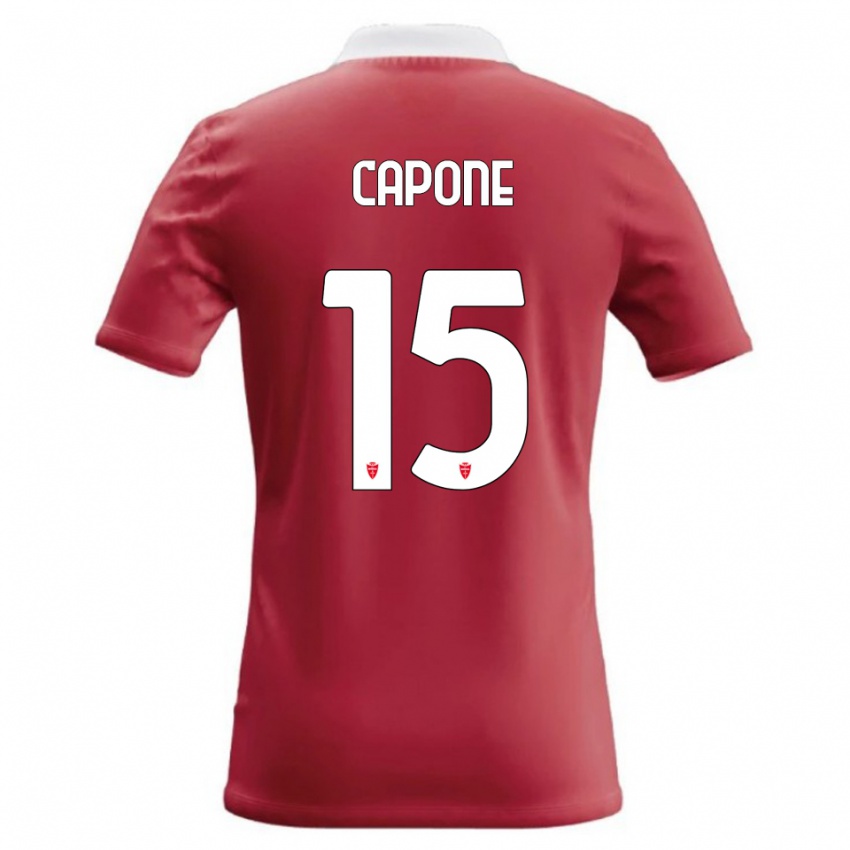 נשים Edoardo Capone #15 אדום לבן ג'רזי ביתית 2026/27 חולצה קצרה נשים Edoardo Capone #15 אדום לבן ג'רזי ביתית 2026/27 חולצה קצרה