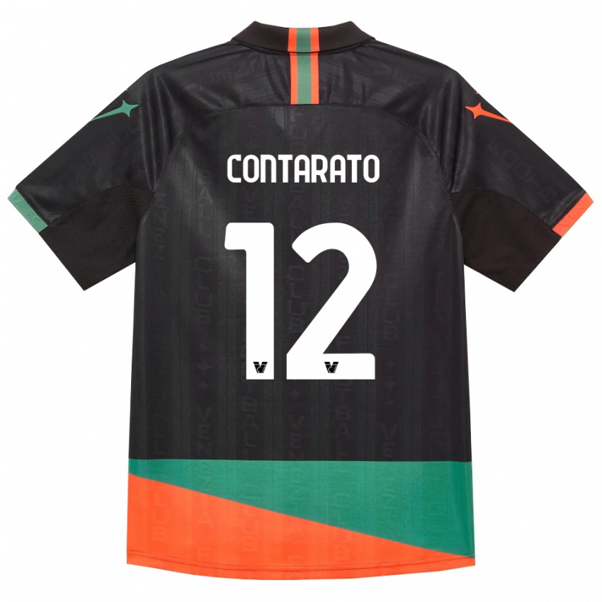 נשים Ettore Contarato #12 שחור כתום ירוק ג'רזי ביתית 2026/27 חולצה קצרה