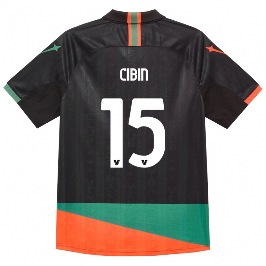 נשים Carlo Cibin #15 שחור כתום ירוק ג'רזי ביתית 2026/27 חולצה קצרה