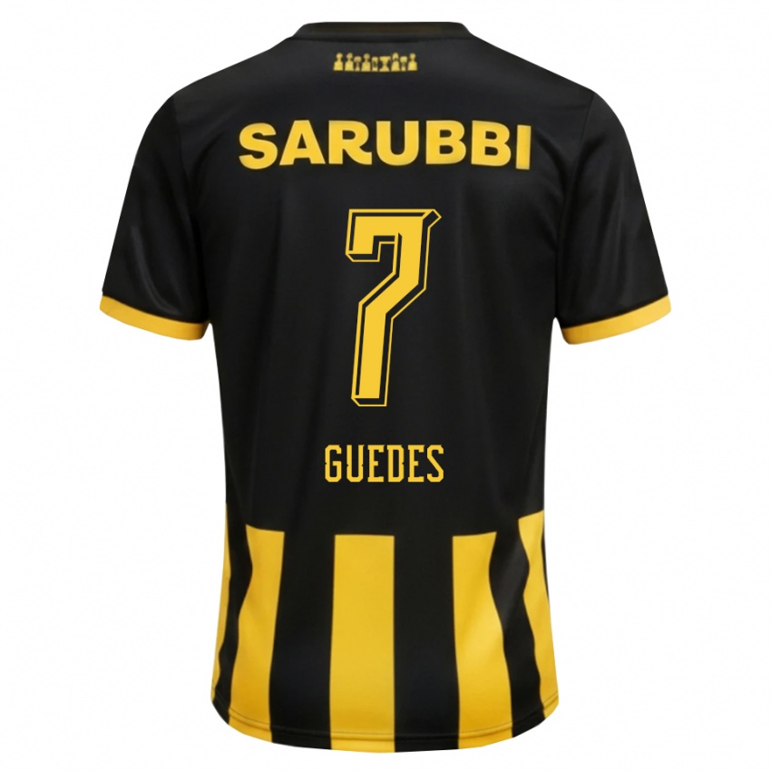 נשים Dahel Guedes #7 שחור צהוב ג'רזי ביתית 2026/27 חולצה קצרה