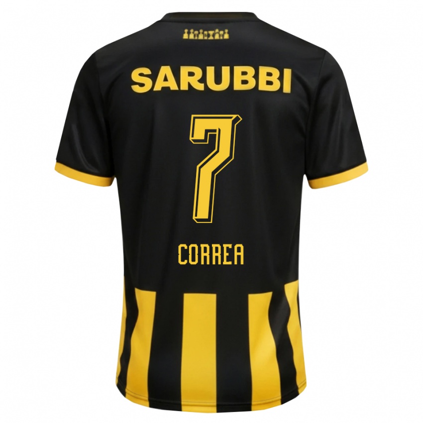 נשים Franco Correa #7 שחור צהוב ג'רזי ביתית 2026/27 חולצה קצרה