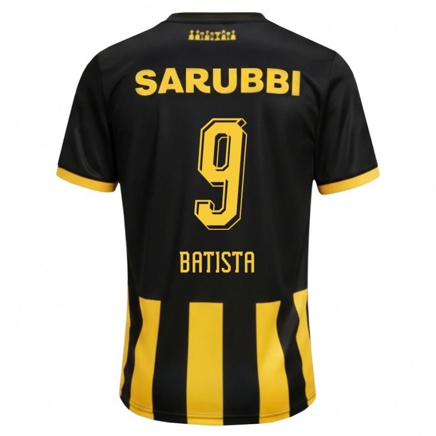 נשים Facundo Batista #9 שחור צהוב ג'רזי ביתית 2026/27 חולצה קצרה