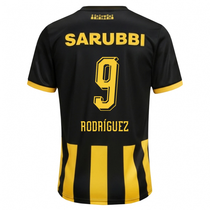 נשים Agustín Rodríguez #9 שחור צהוב ג'רזי ביתית 2026/27 חולצה קצרה