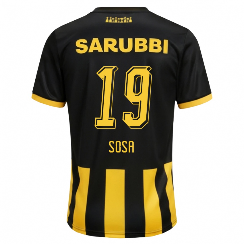 נשים Diego Sosa #19 שחור צהוב ג'רזי ביתית 2026/27 חולצה קצרה