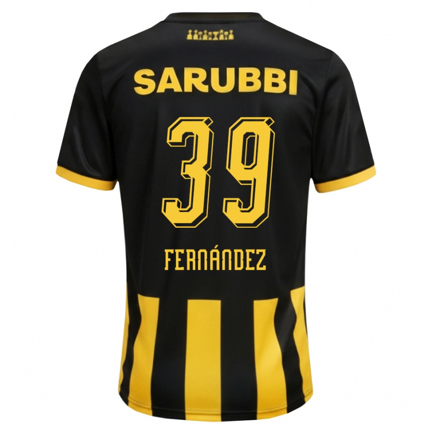 נשים Francisco Fernández #39 שחור צהוב ג'רזי ביתית 2026/27 חולצה קצרה