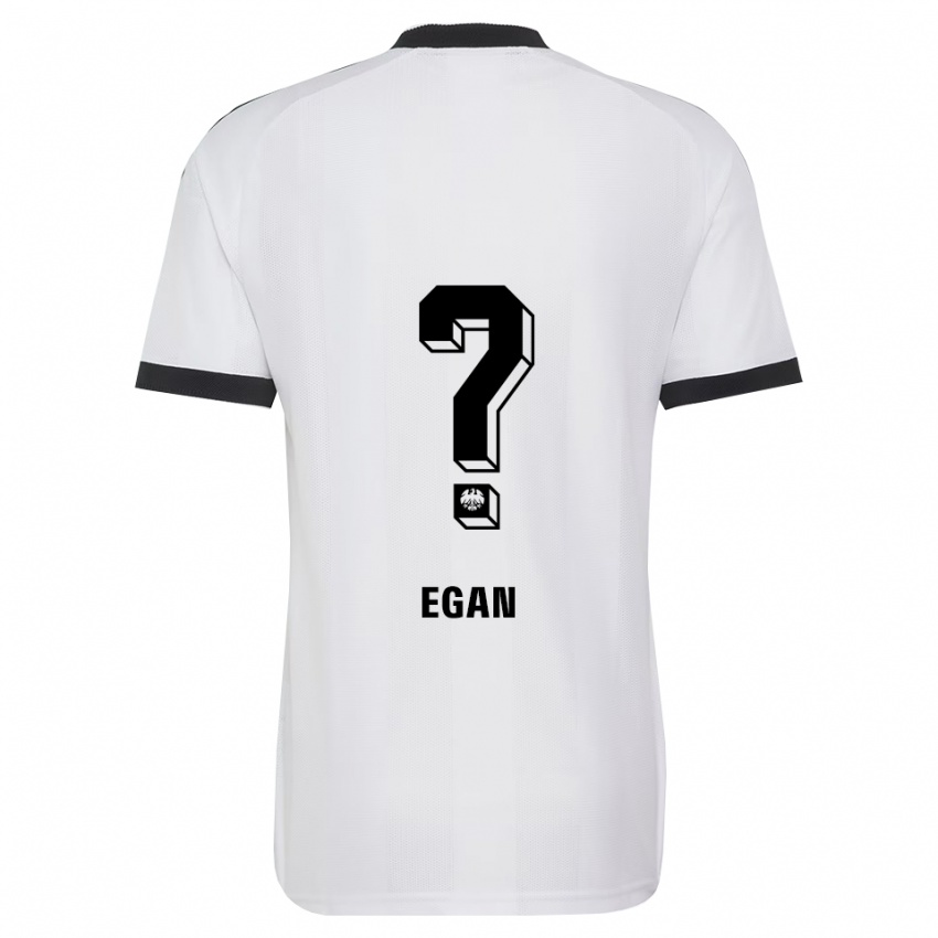 נשים Joshua Egan #0 שחור לבן הרחק ג'רזי 2026/27 חולצה קצרה
