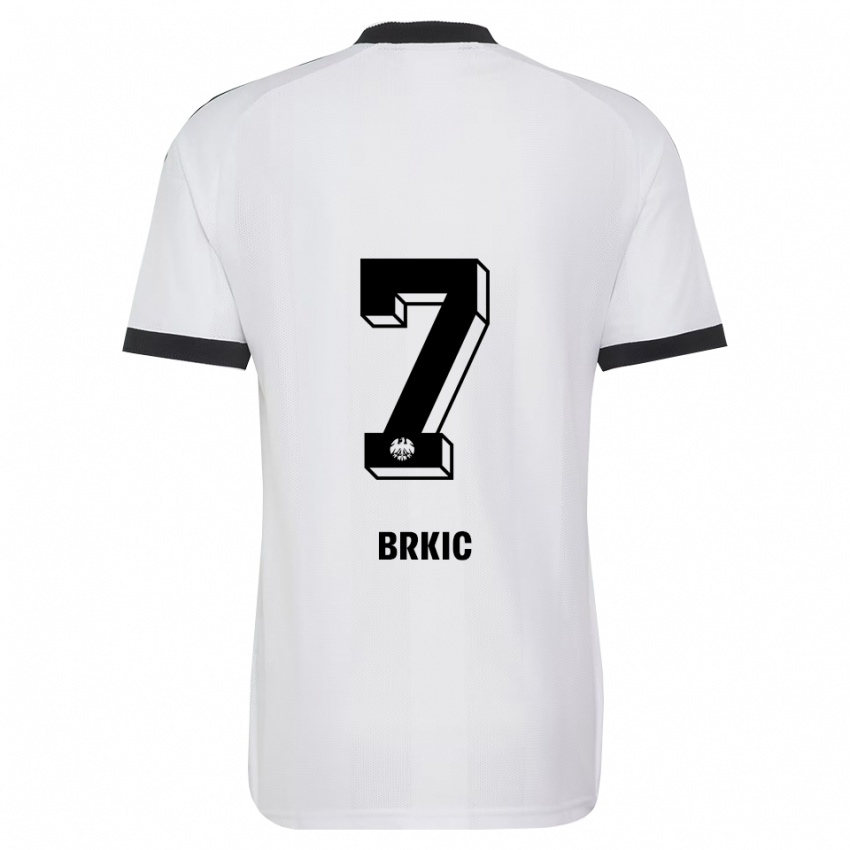 נשים Said Brkic #7 שחור לבן הרחק ג'רזי 2026/27 חולצה קצרה