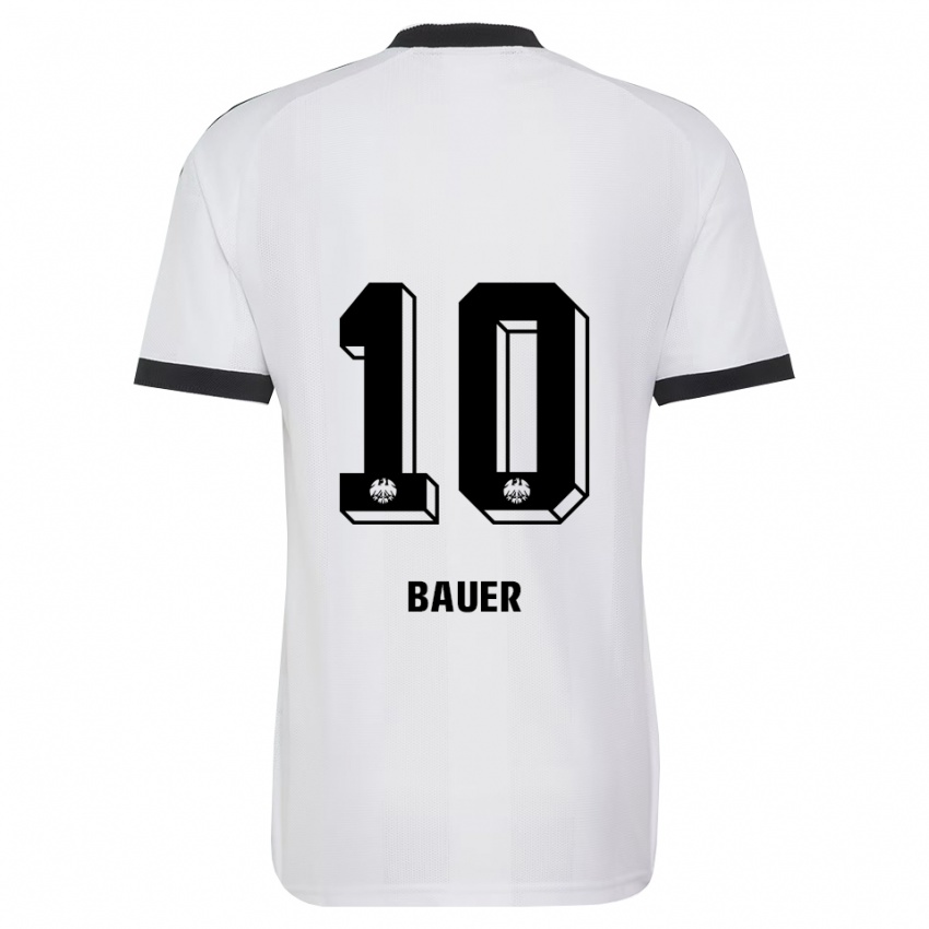 נשים Jonas Bauer #10 שחור לבן הרחק ג'רזי 2026/27 חולצה קצרה