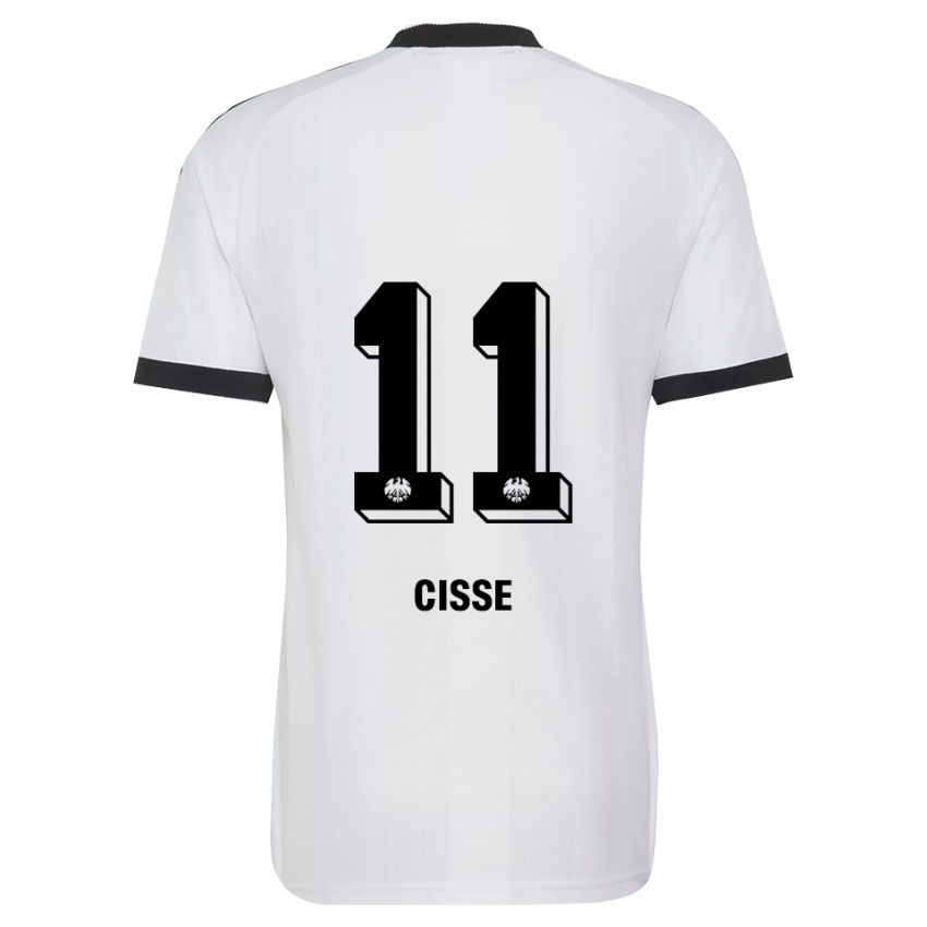 נשים Cherif Cisse #11 שחור לבן הרחק ג'רזי 2026/27 חולצה קצרה