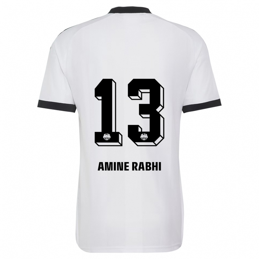 נשים Mohamed Amine Rabhi #13 שחור לבן הרחק ג'רזי 2026/27 חולצה קצרה