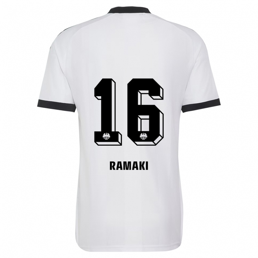 נשים Davyd Ramaki #16 שחור לבן הרחק ג'רזי 2026/27 חולצה קצרה