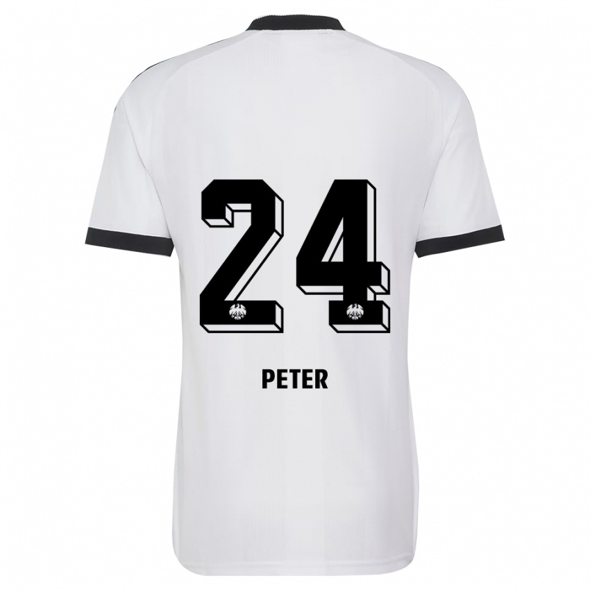 נשים Nicolas Peter #24 שחור לבן הרחק ג'רזי 2026/27 חולצה קצרה