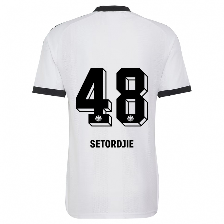 נשים Lawrence Setordjie #48 שחור לבן הרחק ג'רזי 2026/27 חולצה קצרה