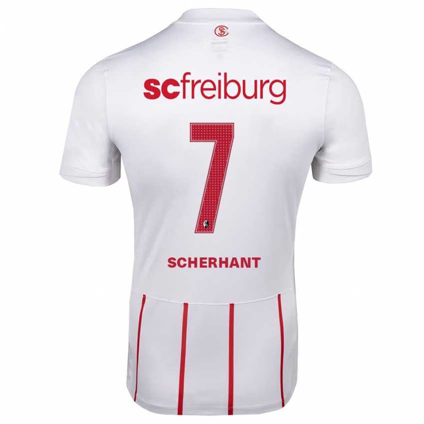 נשים Derry Scherhant #7 לבן אדום צהוב הרחק ג'רזי 2026/27 חולצה קצרה