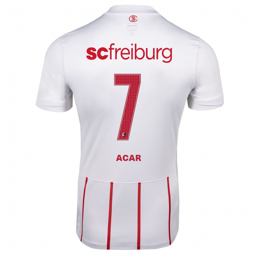 נשים Hasan Acar #7 לבן אדום צהוב הרחק ג'רזי 2026/27 חולצה קצרה