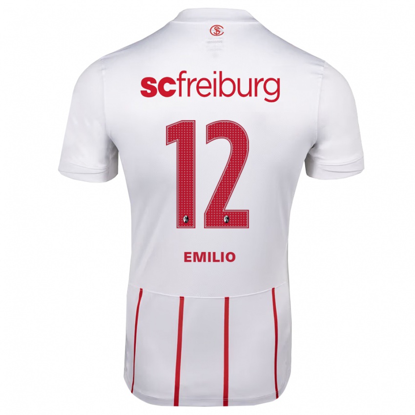 נשים Emilio Schiertz #12 לבן אדום צהוב הרחק ג'רזי 2026/27 חולצה קצרה