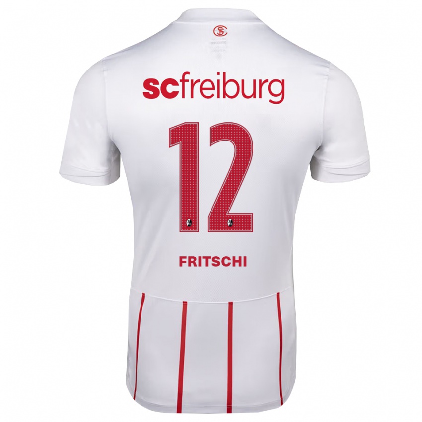 נשים Emilio Fritschi #12 לבן אדום צהוב הרחק ג'רזי 2026/27 חולצה קצרה