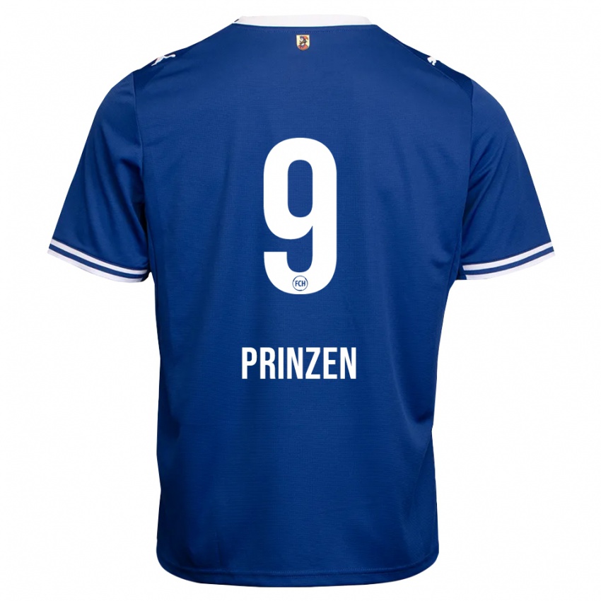 נשים Marlon Prinzen #9 כחול מלכותי לבן הרחק ג'רזי 2026/27 חולצה קצרה