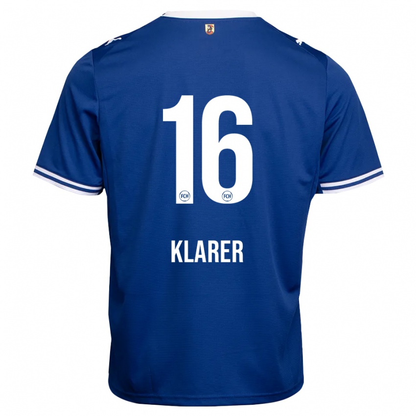נשים Elias Klarer #16 כחול מלכותי לבן הרחק ג'רזי 2026/27 חולצה קצרה