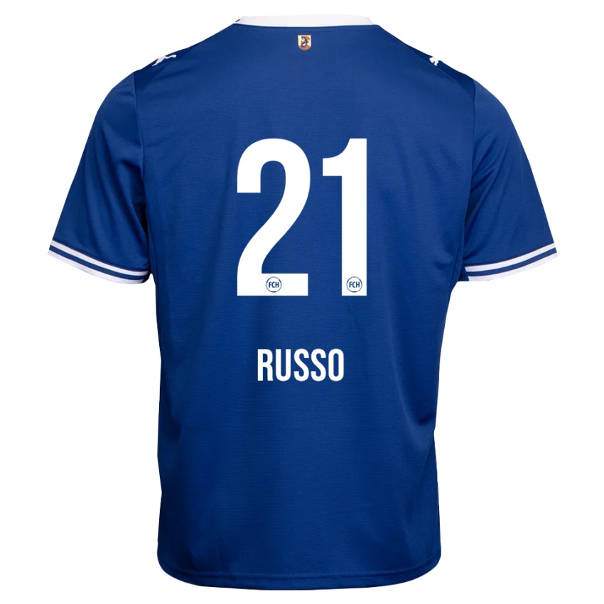 נשים Gianluca Russo #21 כחול מלכותי לבן הרחק ג'רזי 2026/27 חולצה קצרה
