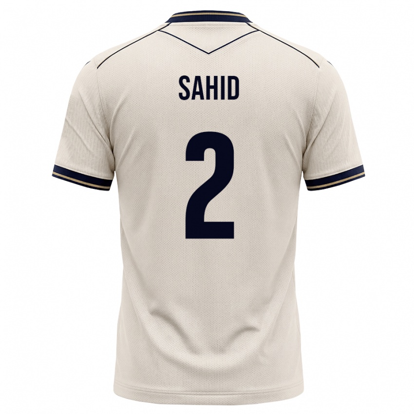נשים Mohamed Sahid #2 לבן מבריק כחול דיו הרחק ג'רזי 2026/27 חולצה קצרה