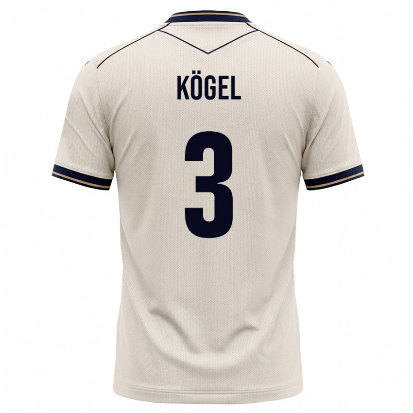 נשים Elias Kögel #3 לבן מבריק כחול דיו הרחק ג'רזי 2026/27 חולצה קצרה