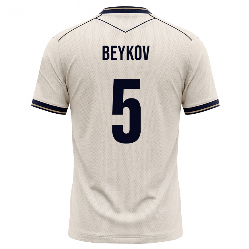נשים Viktor Beykov #5 לבן מבריק כחול דיו הרחק ג'רזי 2026/27 חולצה קצרה