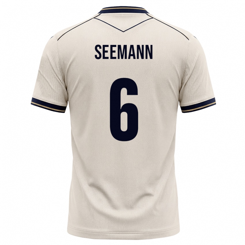 נשים Elias Seemann #6 לבן מבריק כחול דיו הרחק ג'רזי 2026/27 חולצה קצרה