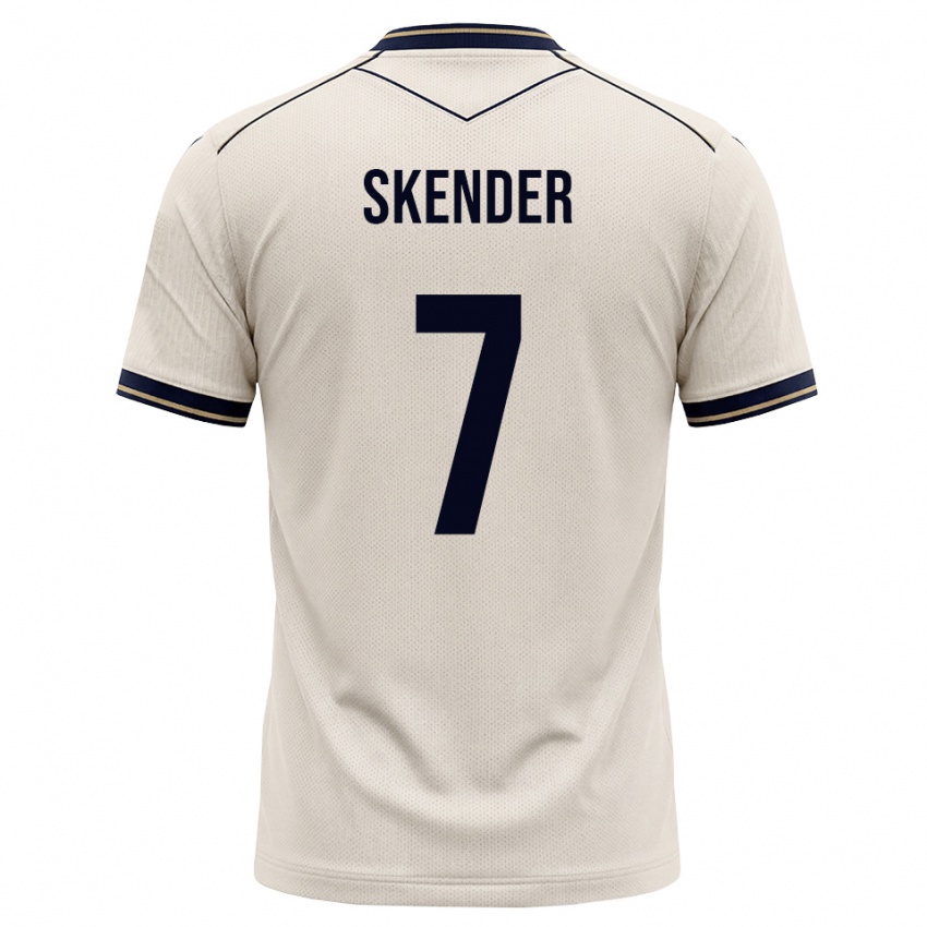 נשים Alexandros Skender #7 לבן מבריק כחול דיו הרחק ג'רזי 2026/27 חולצה קצרה