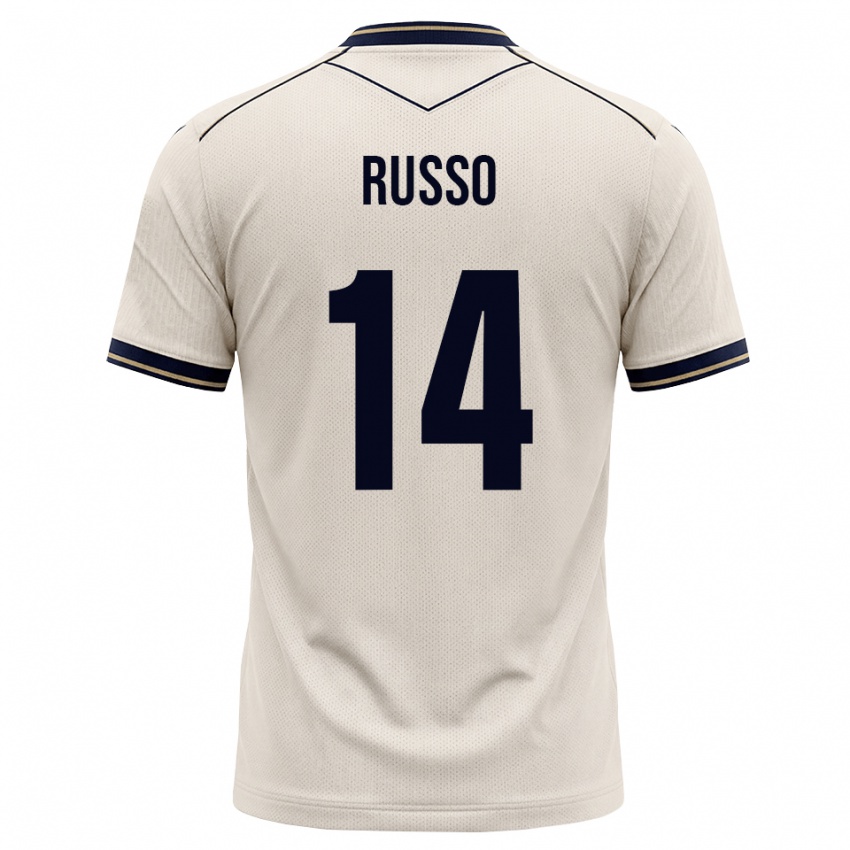 נשים Ruven Russo #14 לבן מבריק כחול דיו הרחק ג'רזי 2026/27 חולצה קצרה