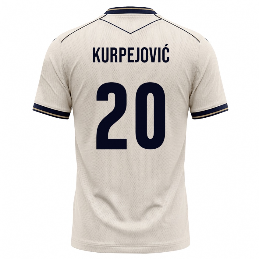 נשים Albin Kurpejović #20 לבן מבריק כחול דיו הרחק ג'רזי 2026/27 חולצה קצרה