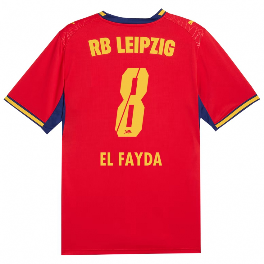 נשים Damin El Fayda #8 כחול מלכותי צהוב אדום הרחק ג'רזי 2026/27 חולצה קצרה