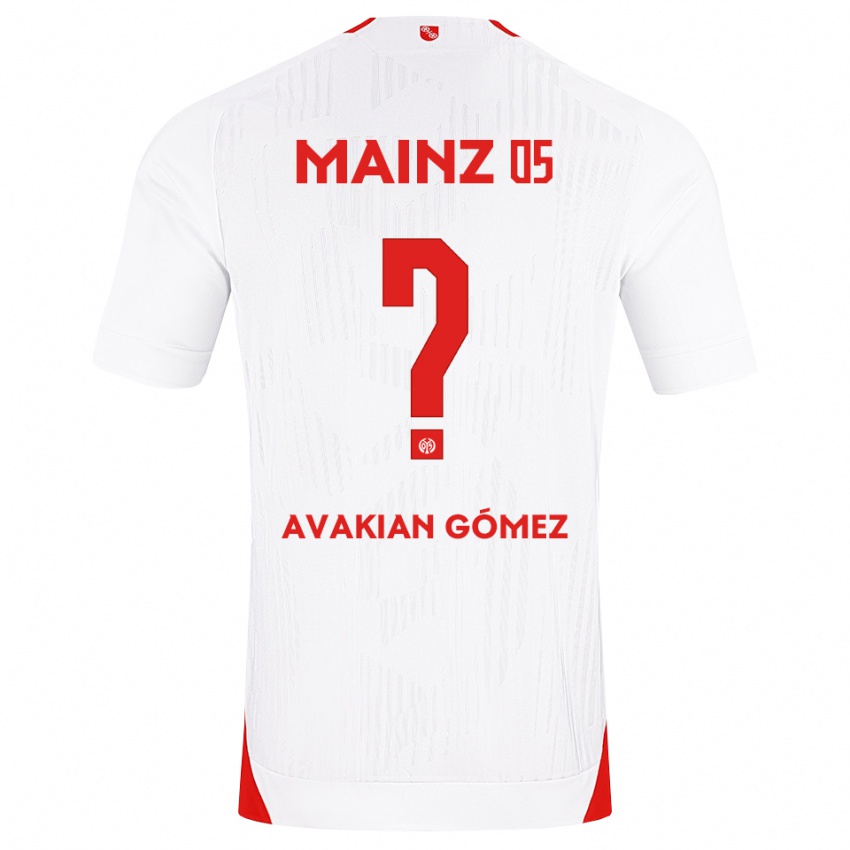 נשים Román Avakian Gómez #0 לבן אדום צהוב הרחק ג'רזי 2026/27 חולצה קצרה