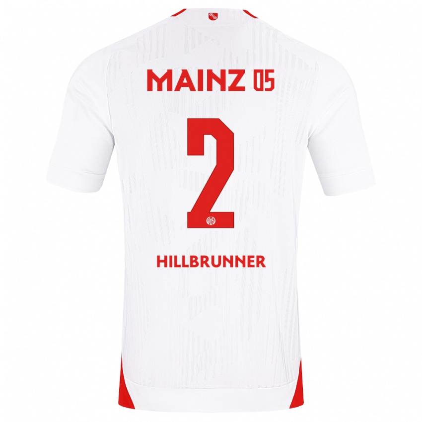 נשים Fynn Hillbrunner #2 לבן אדום צהוב הרחק ג'רזי 2026/27 חולצה קצרה
