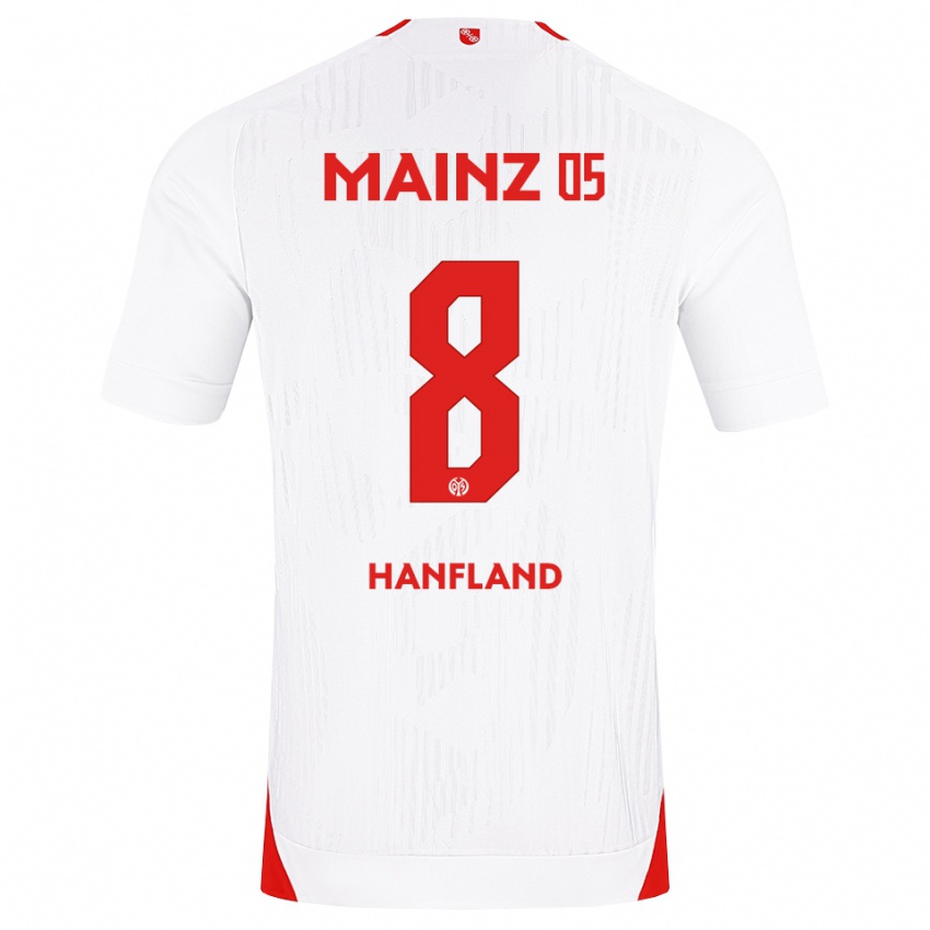 נשים Paul Hanfland #8 לבן אדום צהוב הרחק ג'רזי 2026/27 חולצה קצרה