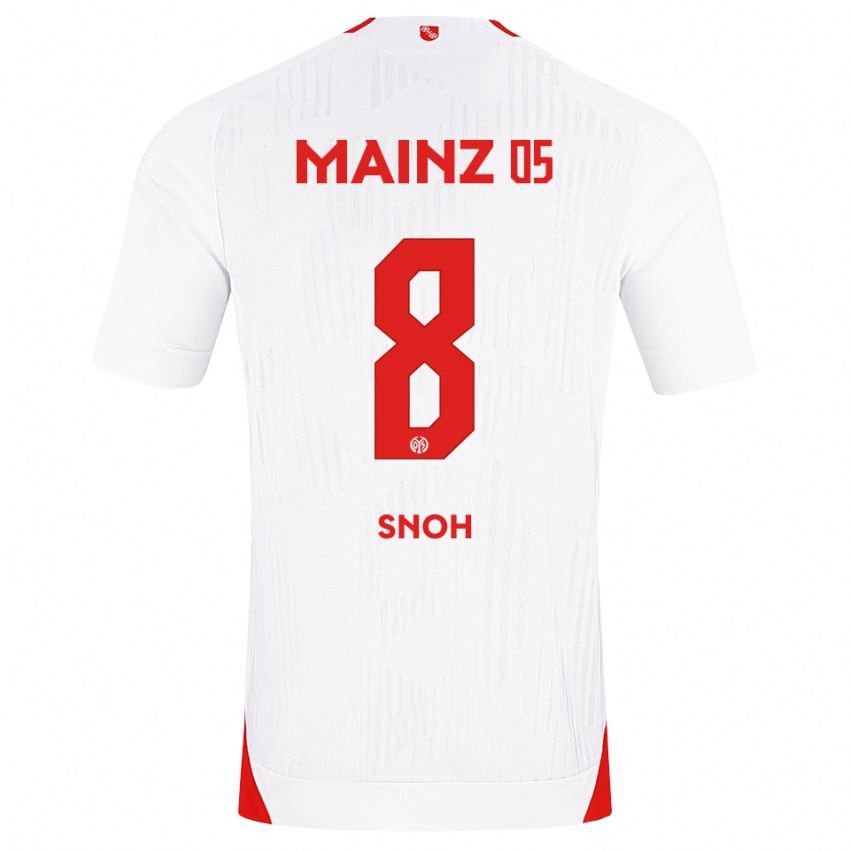 נשים Denton Snoh #8 לבן אדום צהוב הרחק ג'רזי 2026/27 חולצה קצרה