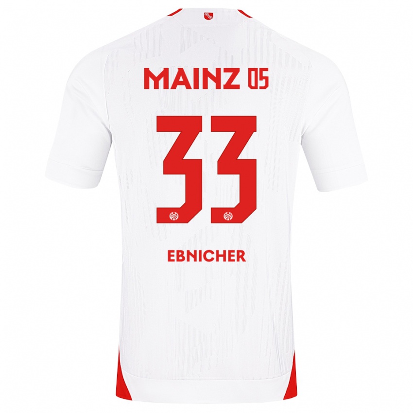 נשים Sabine Ebnicher #33 לבן אדום צהוב הרחק ג'רזי 2026/27 חולצה קצרה