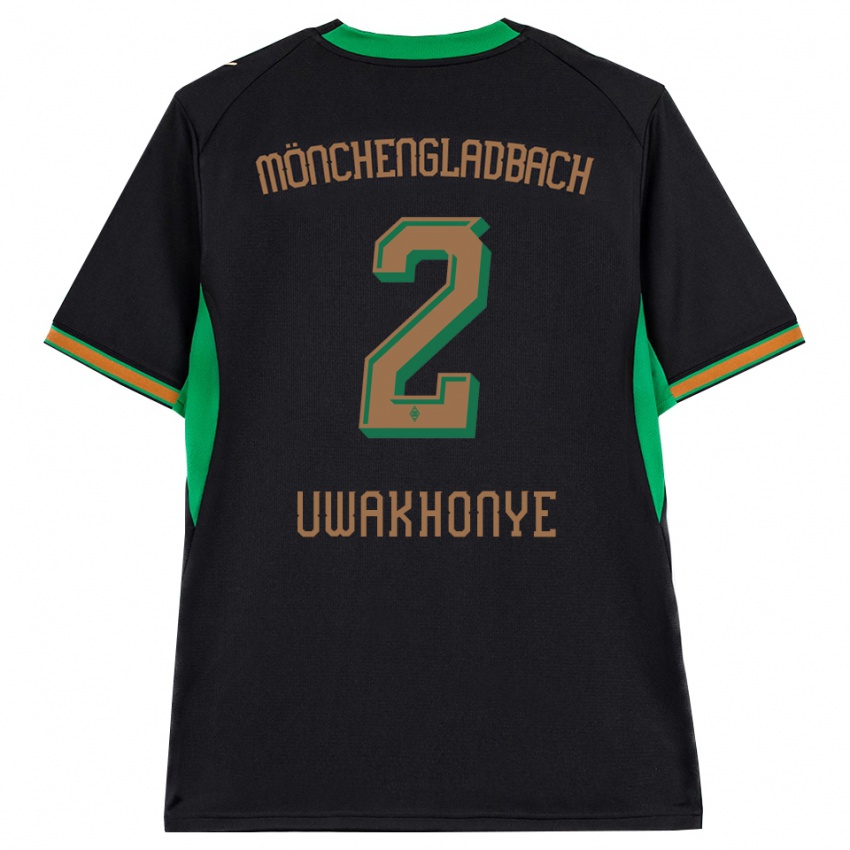 נשים Joel Uwakhonye #2 שחור כתום ירוק חום הרחק ג'רזי 2026/27 חולצה קצרה